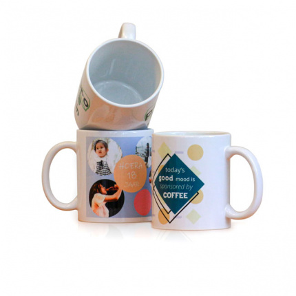 Vollfarbig bedruckter Keramik-Standardbecher - Topgiving